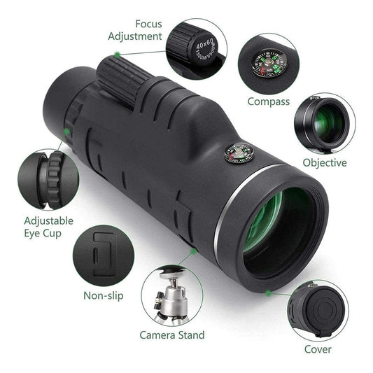 Telescopio Monocular Hd 40x60 Tripode Y Adaptador - Norplat
