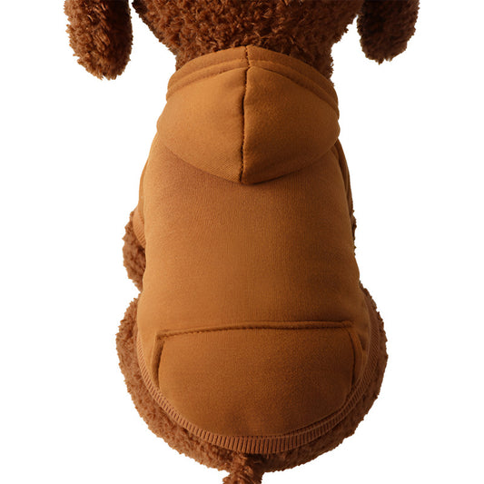 Polerón Con Gorro Ropa Chaleco Perro Abrigo Invierno Norplat Café S