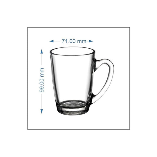 Set 6 Tazas Para Café Con Leche Té Capuccino Vidrio 250ml