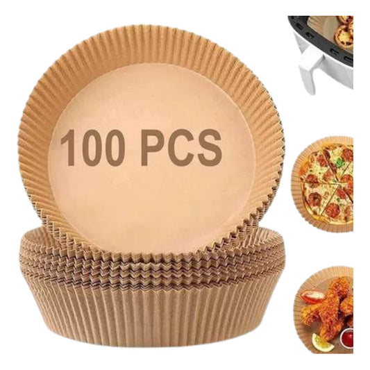 Papel Freidora Aire X100 Antiadherente Air Fryer Desechable Marrón Claro