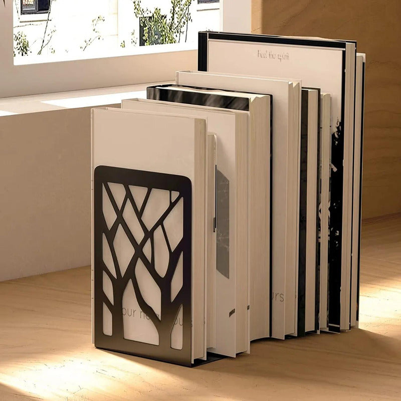 Soporte Sujetalibros 2 Pares De Soportes Para Libros Norplat Negro