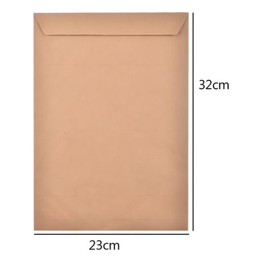 50 Sobres Papel Kraft A4 Norplat - Autocierre Rápido 32x23cm Marrón Claro A4