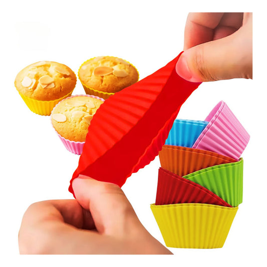 Set X 12 Moldes De Silicona Xl Para Muffin - Øs9cm - Cukin