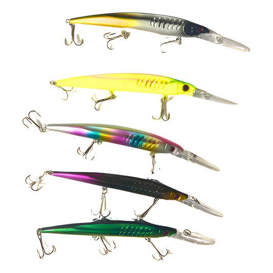 5 Señuelos Para Pesca Multicolor Norplat 12cm 12.5g Lenguado
