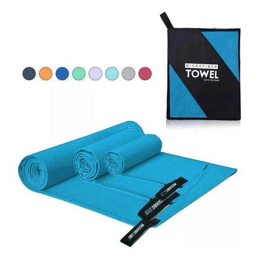 Toalla De Deporte Microfibra Set X3 Secado Rapido - Norplat