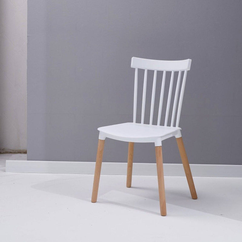 Silla Windsor Pack 4 Estilo Retro Estructura De La Silla Blanco