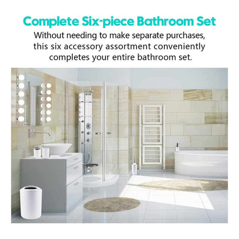 Set De Accesorios Para Baño - 6 Piezas - Norplat