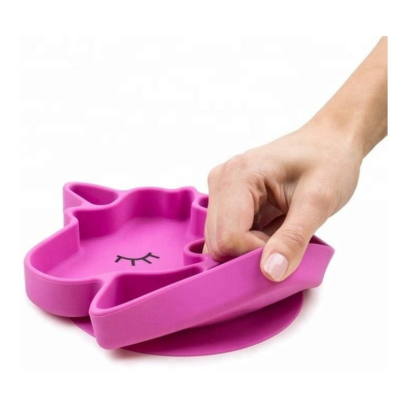 Plato Guagua Unicornio De Silicona Antideslizante Irrompible