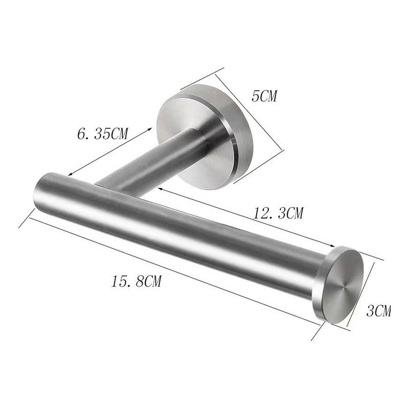 Set Baño Toalleros Porta Confort Acero Inoxidable - Norplat