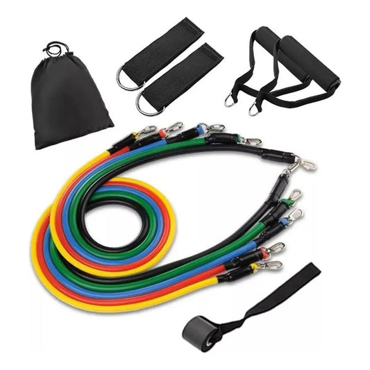 Set Bandas Elásticas Resistencia Para Ejercicios 11 Piezas