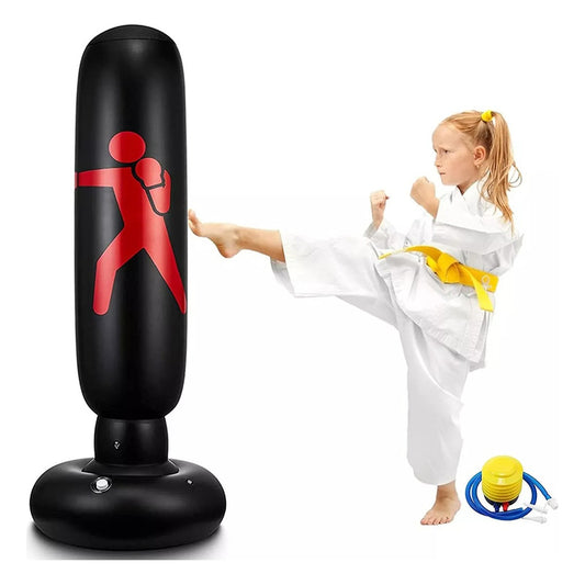 Saco De Boxeo De Pie Inflable 160cm + Bomba De Pie