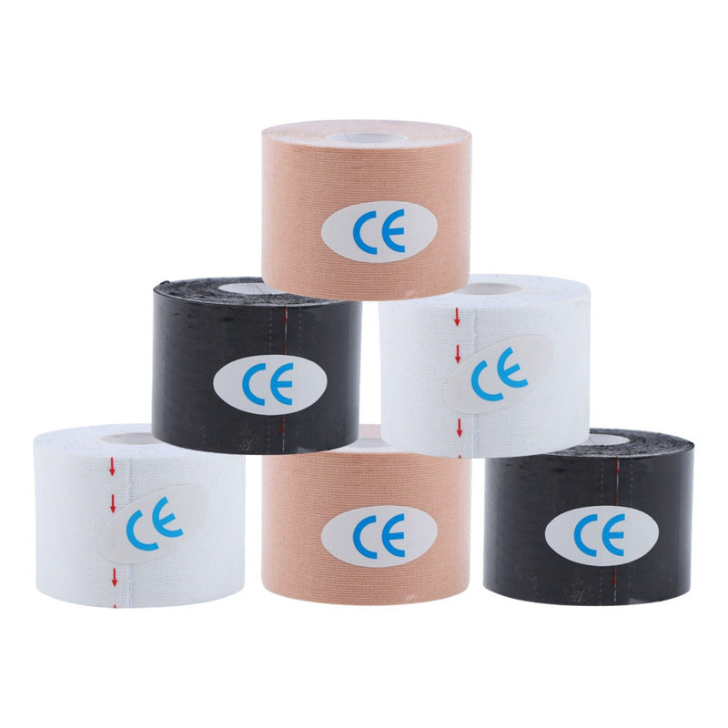 Cinta Kinesiológicas Vendaje Neuromuscular Tape X6pcs 5mx5cm
