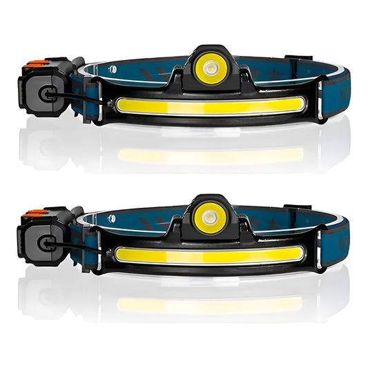 2 Linterna De Cabeza Recargable Led Potente Cintillo Norplat