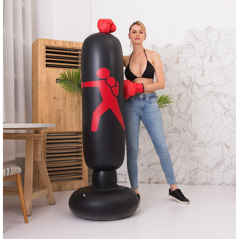 Saco De Boxeo De Pie Inflable 160cm + Bomba De Pie
