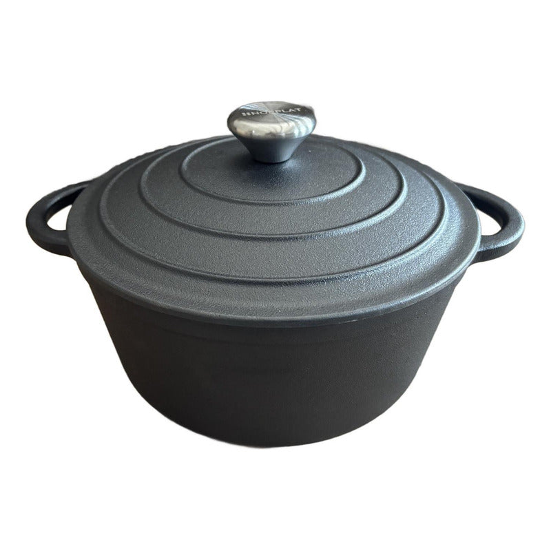 Olla De Hierro Fundido 24 Cm 3.5 Lts - Va Al Horno - Norplat