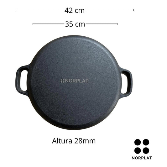 Molde Pizza 34cm Pizzera Argentina Hierro Fundido - Norplat
