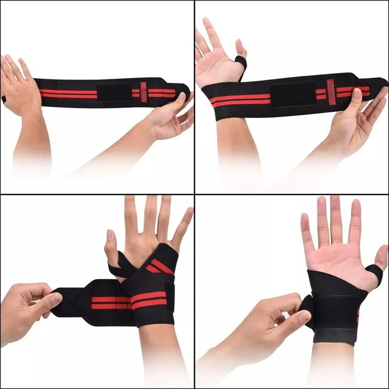 Par Muñequeras Crossfit Fitness Gym Elasticada Norplat