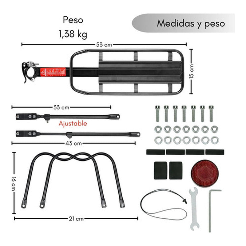 Parrilla Bicicleta Con O Sin Disco Porta Alforjas - Norplat
