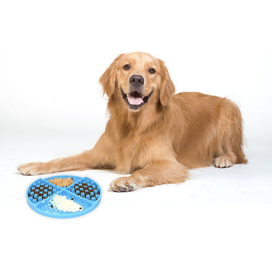Plato Anti Ansiedad Come Lento Para Perro Mascota - Celeste