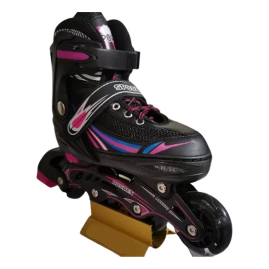Patines En Linea Rollers Ajustables Adolescentes Adultos  S 6.5 Cm Rosa