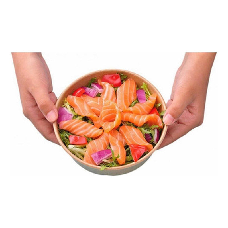 Pack 20 Bowl Kraft Ensalada - Polipapel 1000 Cc - Norplat