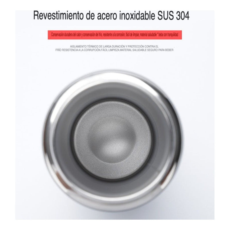 Termo Botella Agua Termica Acero Inoxidable 740ml + 3 Tapas
