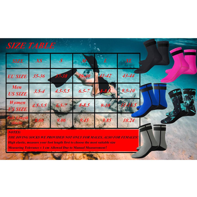 Botas Calcetines Norplat De Neopreno 3mm Cálidas Buceo Playa