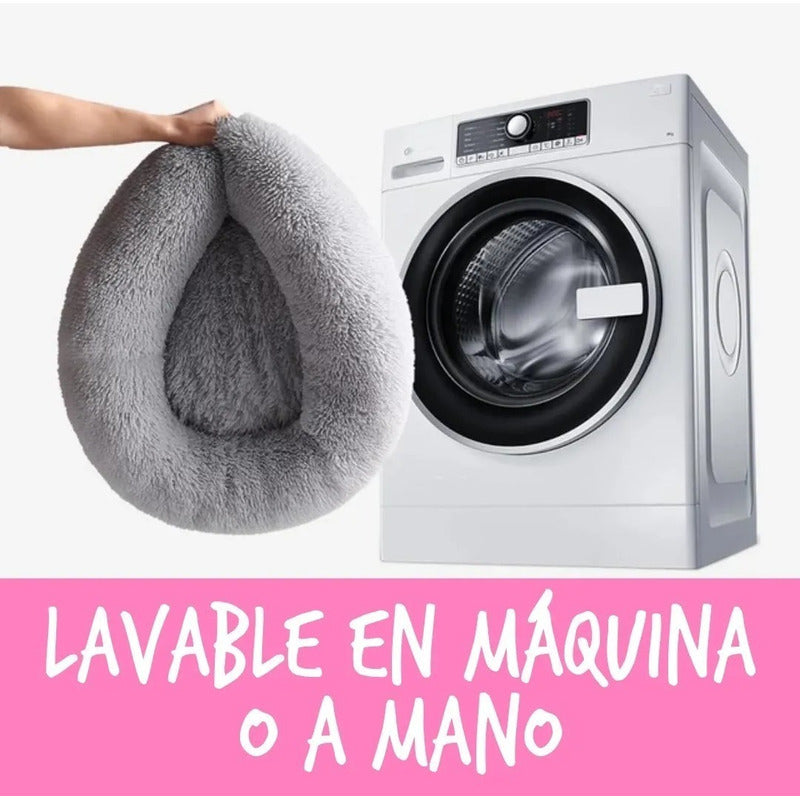 Cama Antiestrés Peluda Para Perros Y Gatos 70cm L Originales
