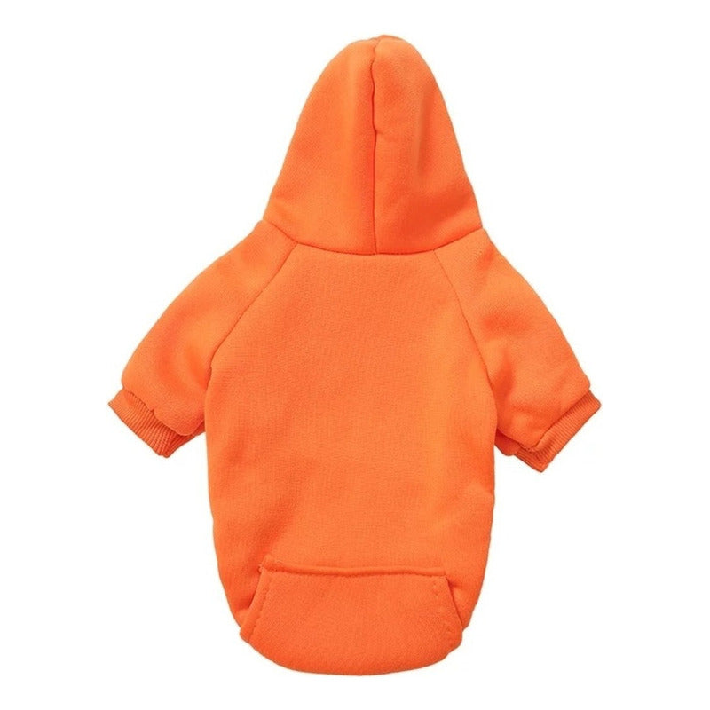 Polerón Con Gorro Ropa Chaleco Perro Abrigo Invierno Norplat Naranjo 2xl