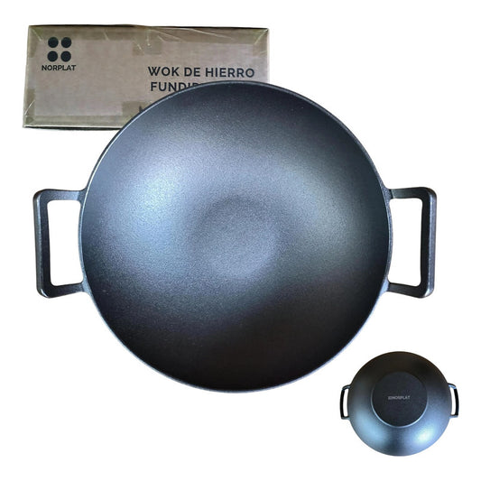 Wok Hierro Fundido 36 X 10 Cm Redondo - Norplat