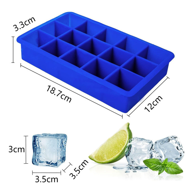 Molde De Silicona Para 15 Cubos De Hielo 3.3 Cm - Cukin
