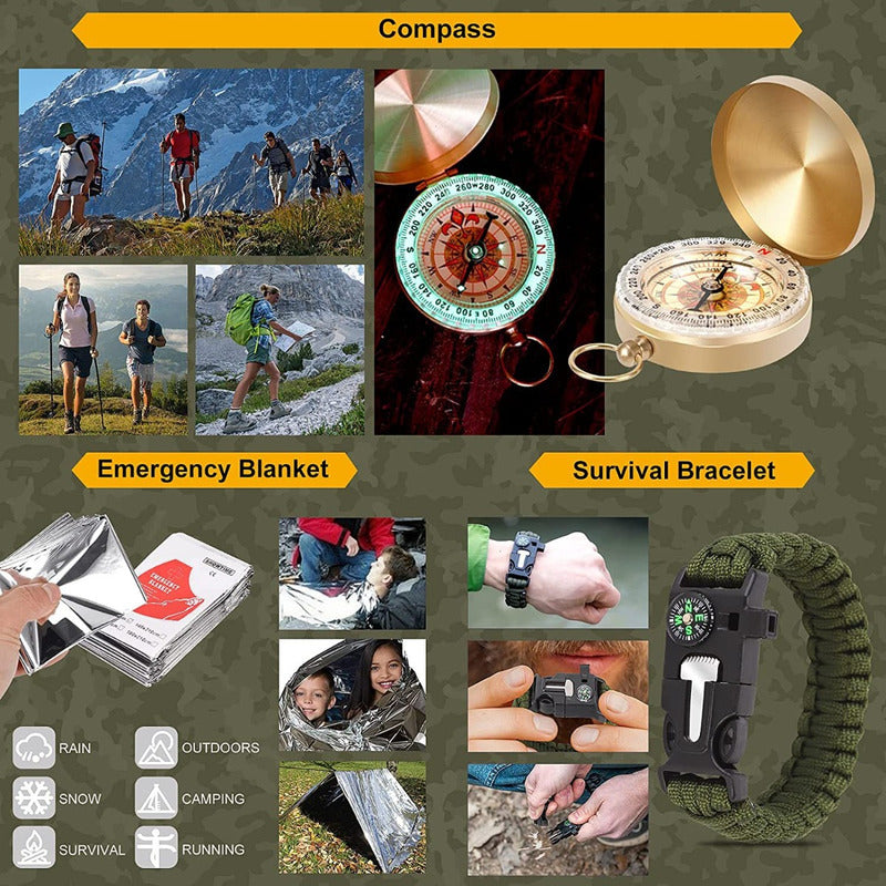 Kit Herramientas De Supervivencia Camping Pesca Trekking