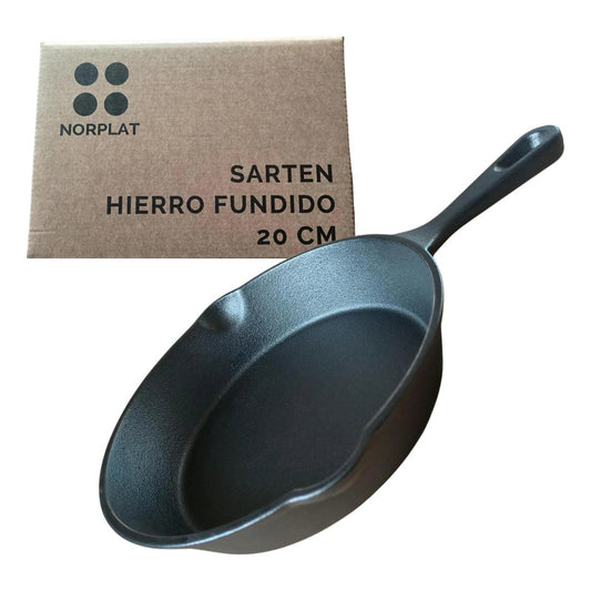 Sarten Hierro Fundido Norplat 20cm Redondo Para Freir Cocina