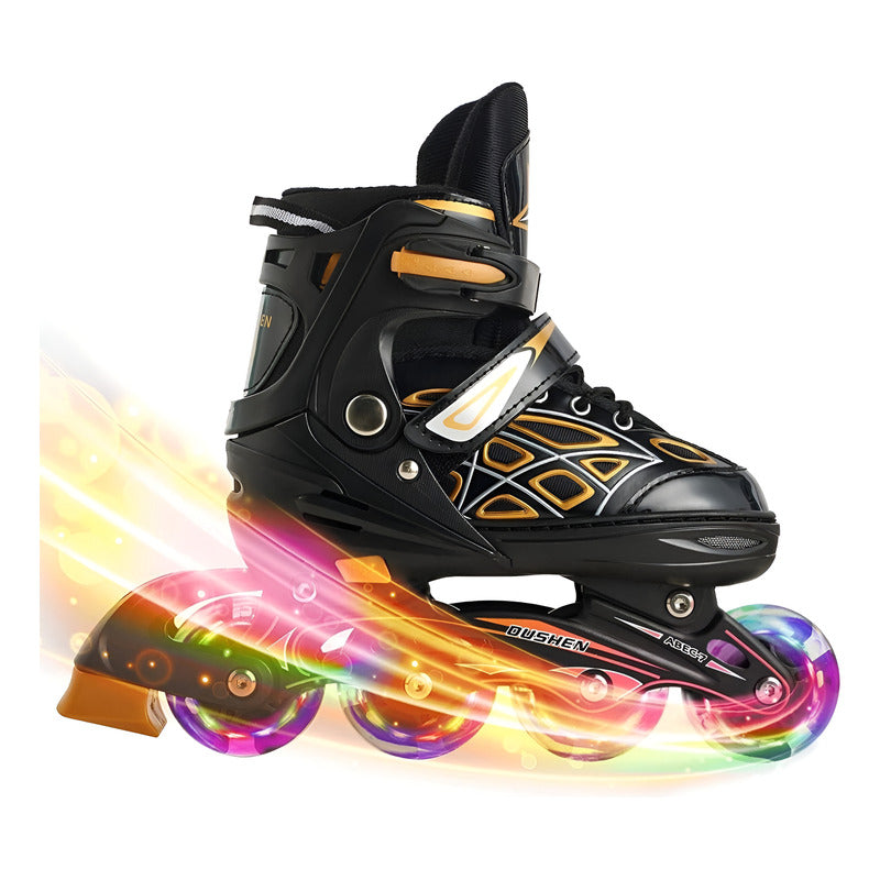 Patines En Linea Rollers Adolescentes Adultos Ajustable
