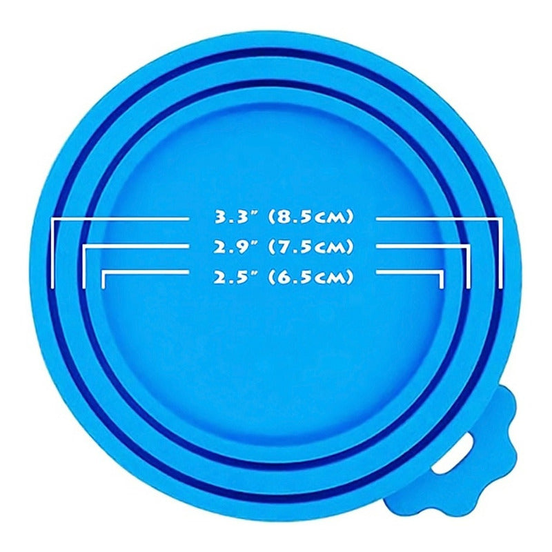 Tapa Para Frascos De Alimento De Mascotas Celeste