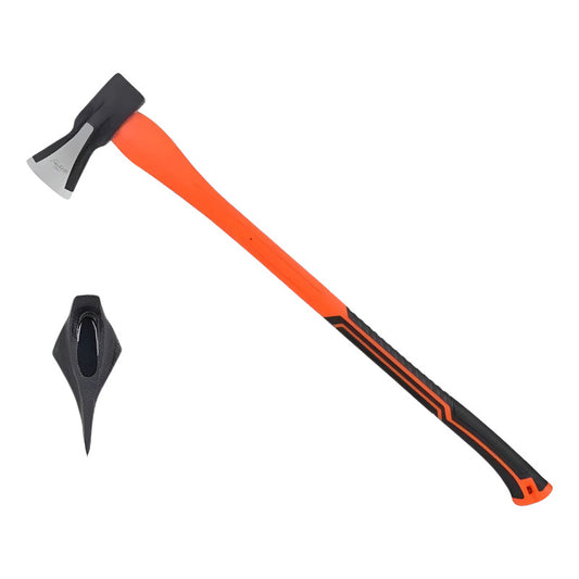 Hacha Para Leña 90cm De Acero Carbono Mango Pp+tpr - Norplat