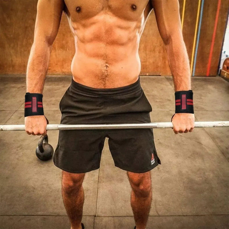 Par Muñequeras Crossfit Fitness Gym Elasticada Norplat