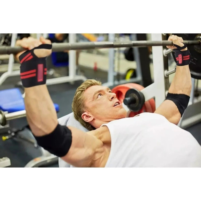 Par Muñequeras Crossfit Fitness Gym Elasticada Norplat