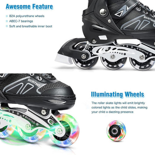 Patines En Linea Rollers Adolescentes Adultos Ajustable