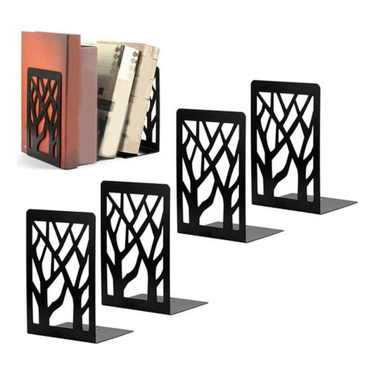 Soporte Sujetalibros 2 Pares De Soportes Para Libros Norplat Negro