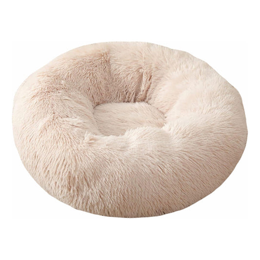 Cama Mascota Perro Grande Antiestres 110cm Talla Xxl Norplat Crema Liso
