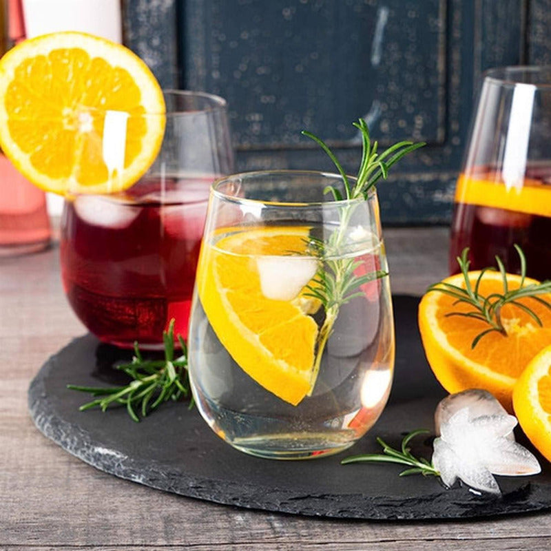 Set 6 Vasos De Vidrio 475ml Agua Vino Bebidas - Norplat
