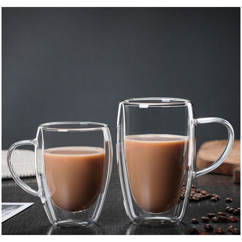 Tazon Café Leche Te Doble Pared 450ml Frio Caliente - Cukin Transparente Dv450