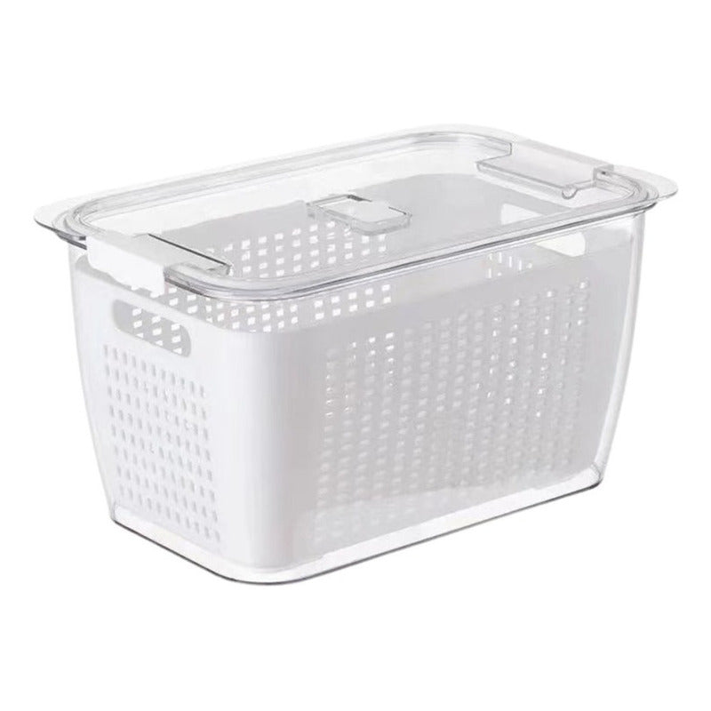 Caja Organizadora Con Cesta Refrigerador Despensa 1.7 Lt