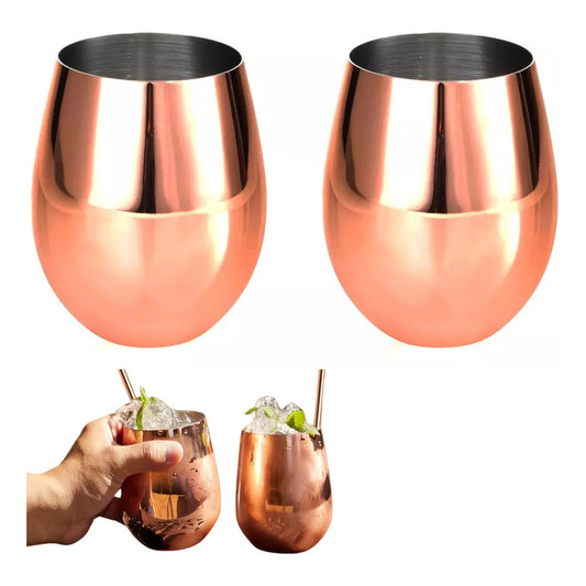 2 Vasos Lisos Moscow Mule Mugs Copas Coctel 500ml - Norplat Moscow Copa