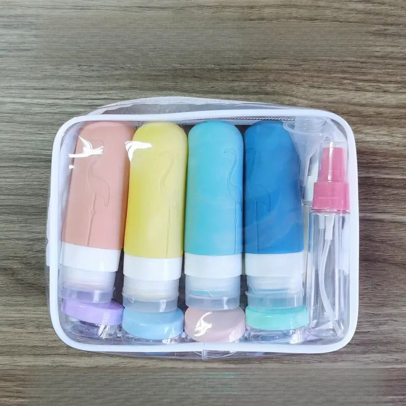 Set De Viaje Botellas Plásticas Dispensadoras 17 Pcs Norplat