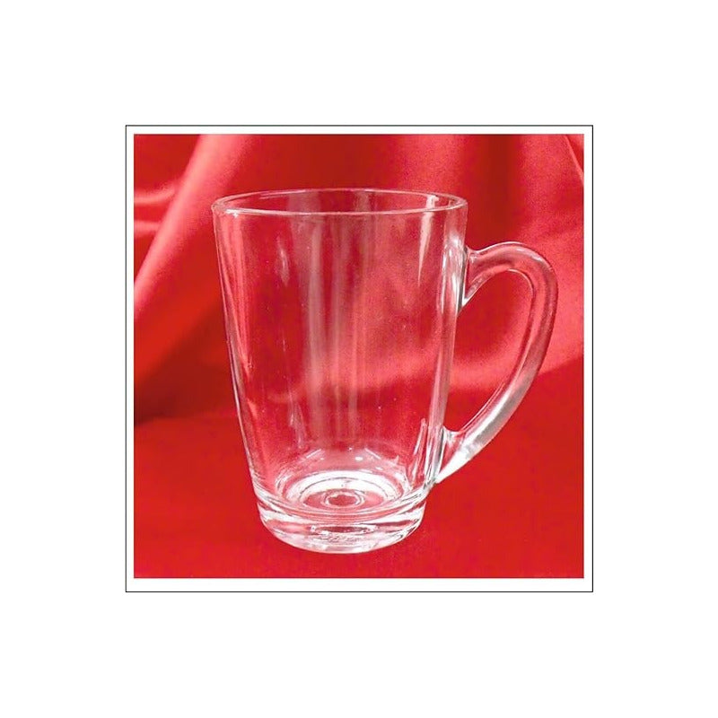 Set 6 Tazas Para Café Con Leche Té Capuccino Vidrio 250ml