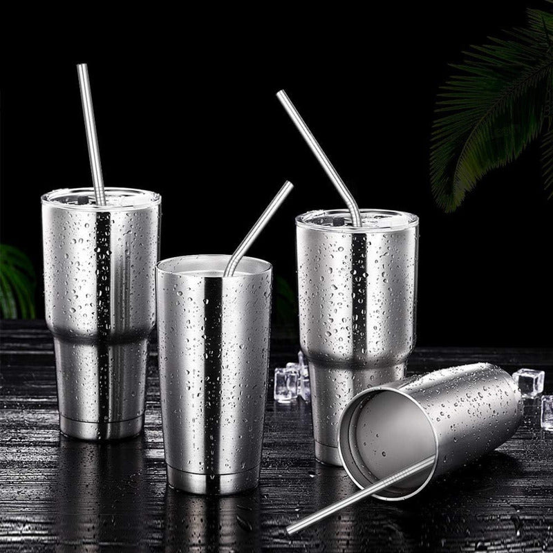 Set 6 Bombillas Bebida Reusable Bolsa + Limpiador - Norplat