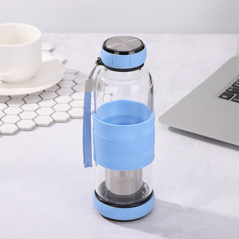 Botella Infusor Vidrio 550cc Difusor Te Bpa-free - Norplat
