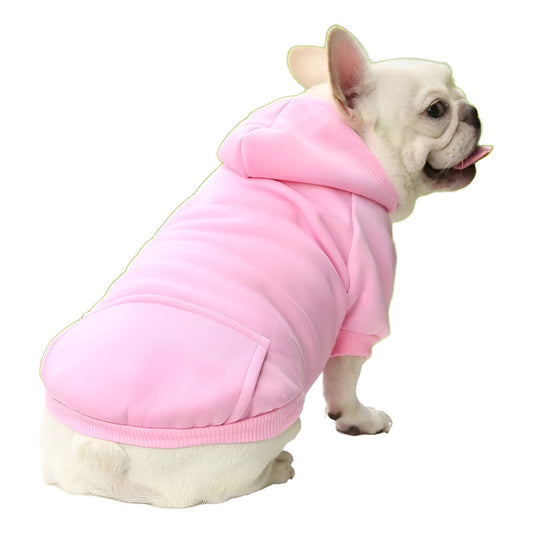 Polerón Con Gorro Ropa Chaleco Perro Abrigo Invierno Norplat Rosado Xs